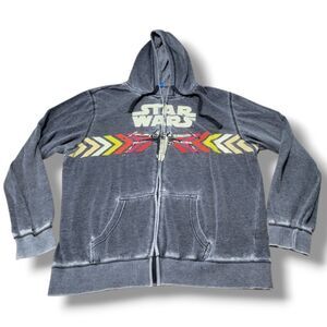 Star Wars Sweatshirt Size XXL Star Wars X-Wing Starfighter Jet Full Zip Hoodie